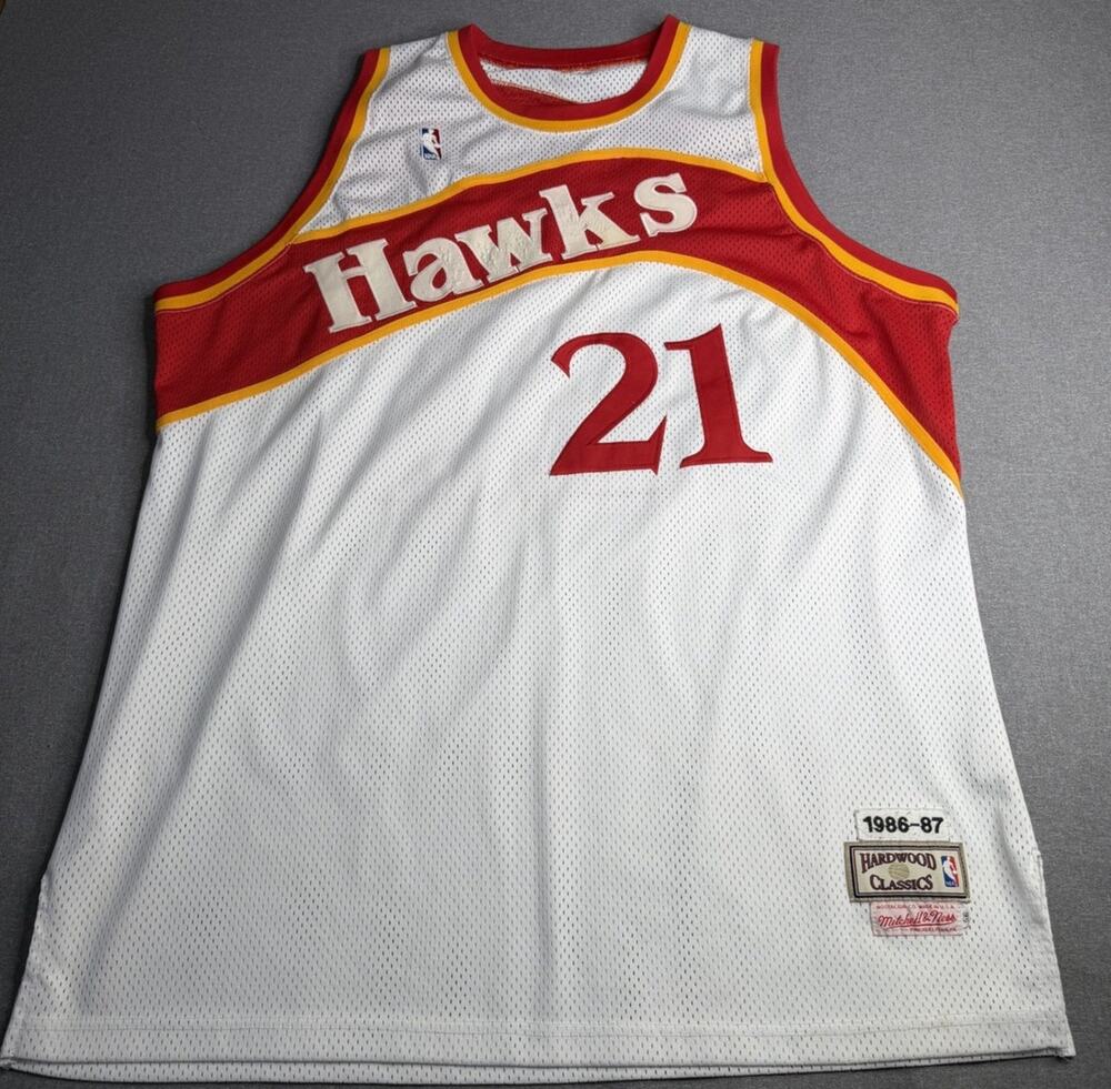 Mitchell And Ness Atlanta Hawks Dominique Wilkins Jersey 1986-87 White Size 56